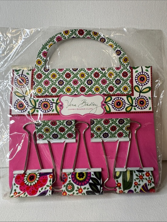 Vera Bradley Other - Vera Bradley Jumbo Binder Clips Set Floral